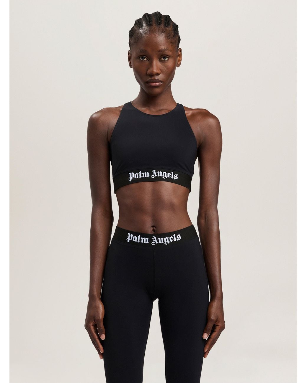 Palm Angels Black Classic Logo Sport Top