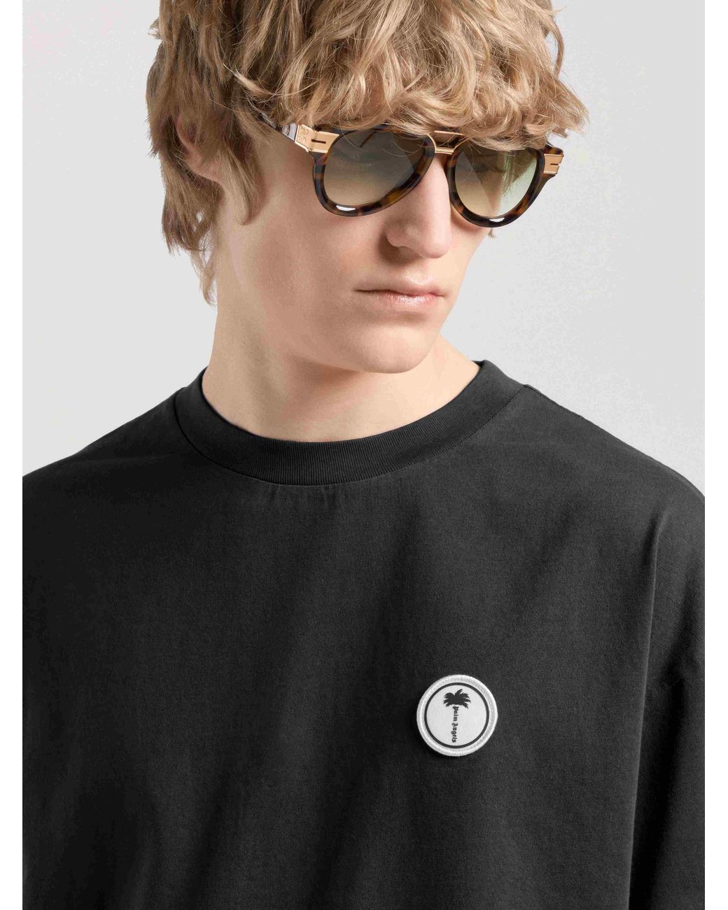Palm Angels Black Palm Tree Regular T-Shirt for men