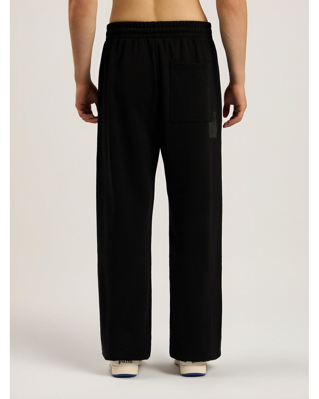 Palm Angels Black Brushed Palm Tree Sweatpants for men