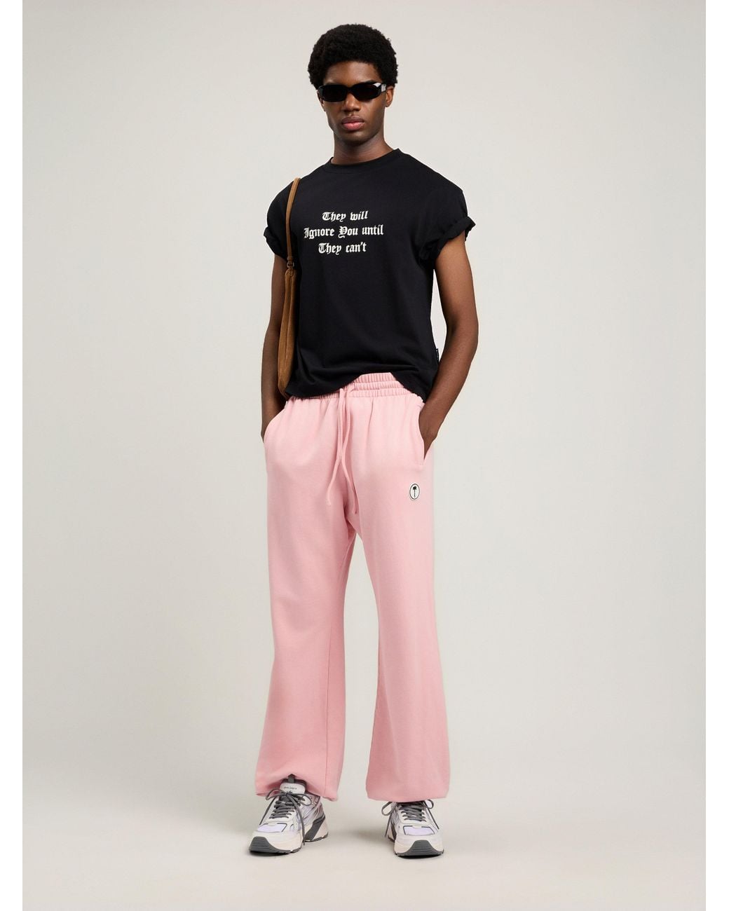 Palm Angels Black Statement T-Shirt for men