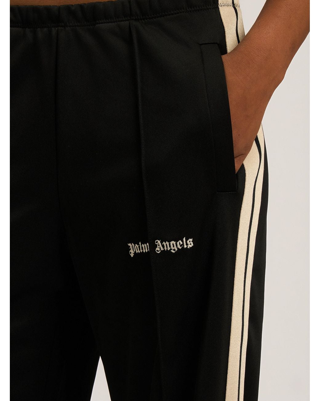 Palm Angels Black Classic Logo Loose Track Pants