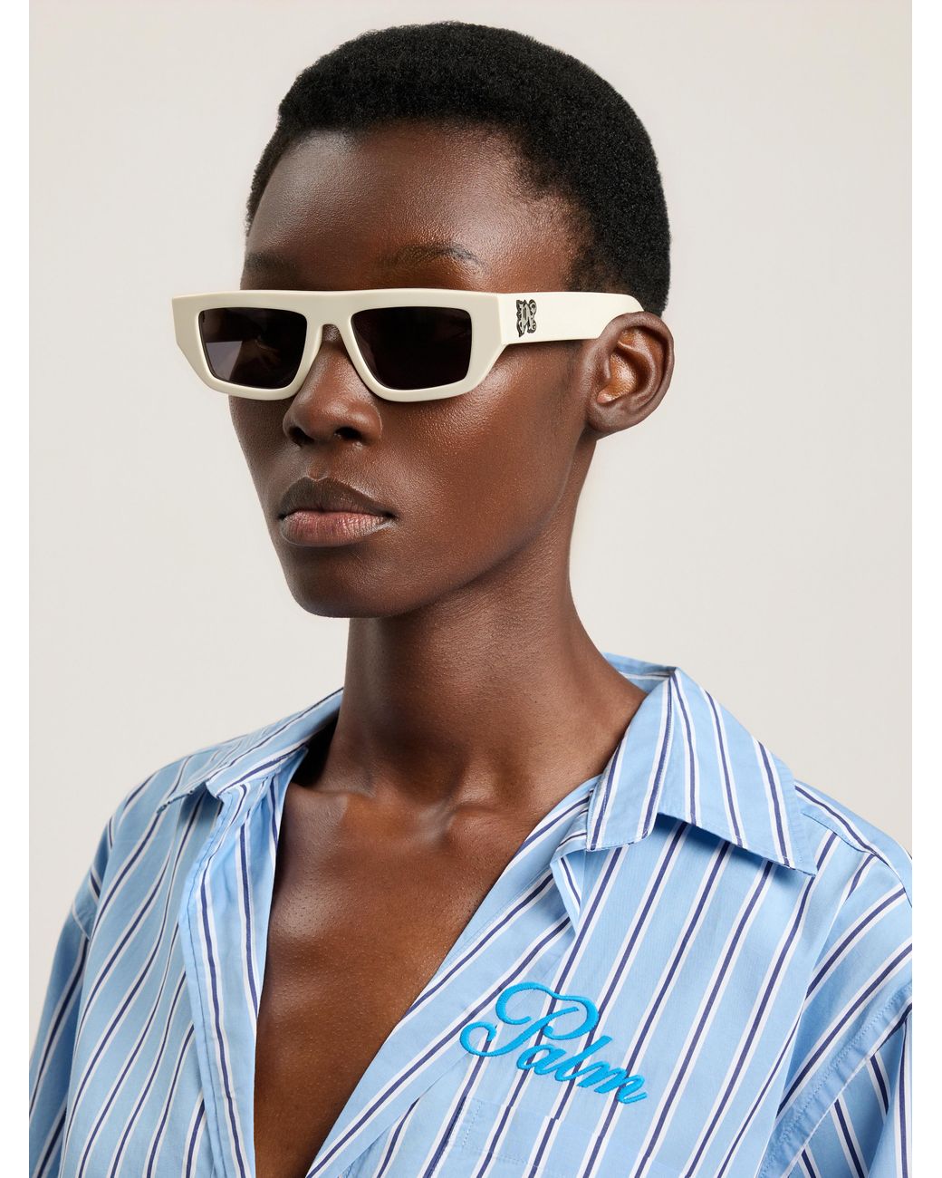 Palm Angels Blue Hercules Sunglasses
