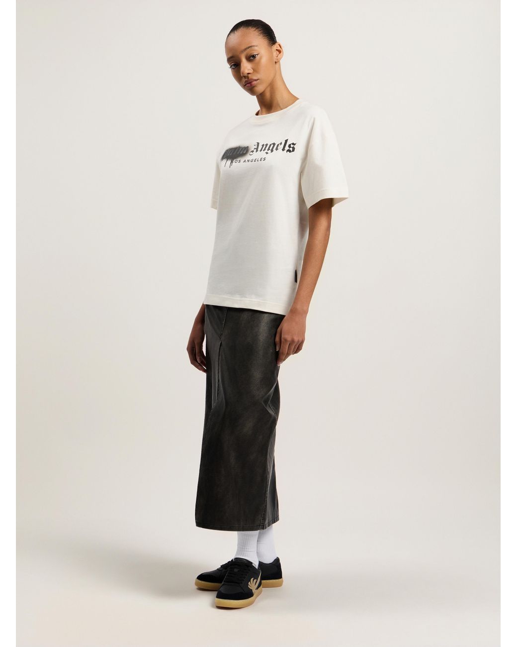 Palm Angels Natural Spray City Los Angeles T-Shirt for men