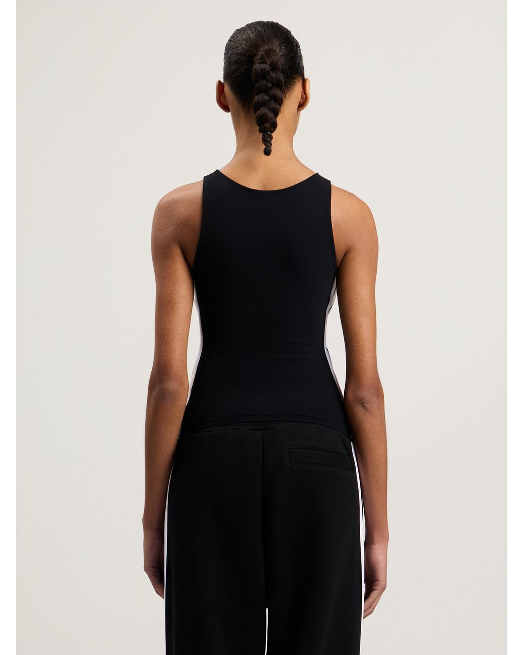 Palm Angels Black Training Track Tank Top