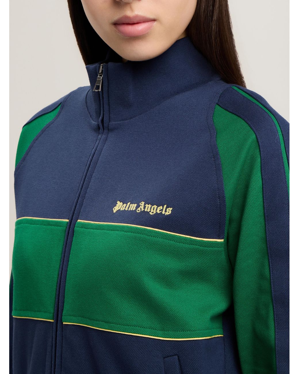 Palm Angels Multicolor Classic Logo Zipped Crew Jacket