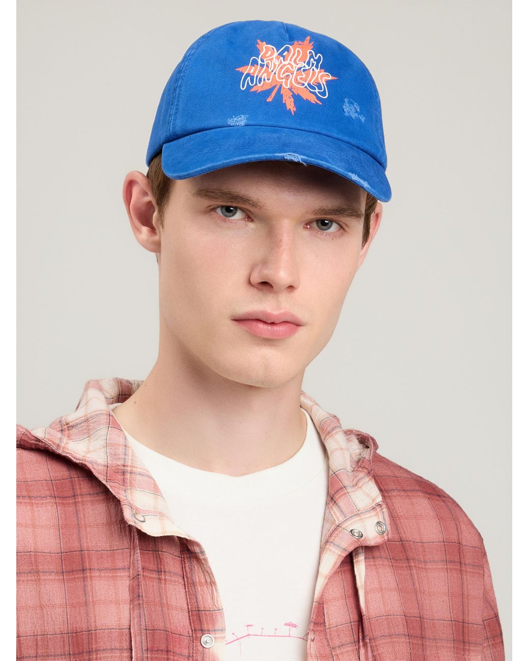 Palm Angels Blue Palm Leaf Cap for men