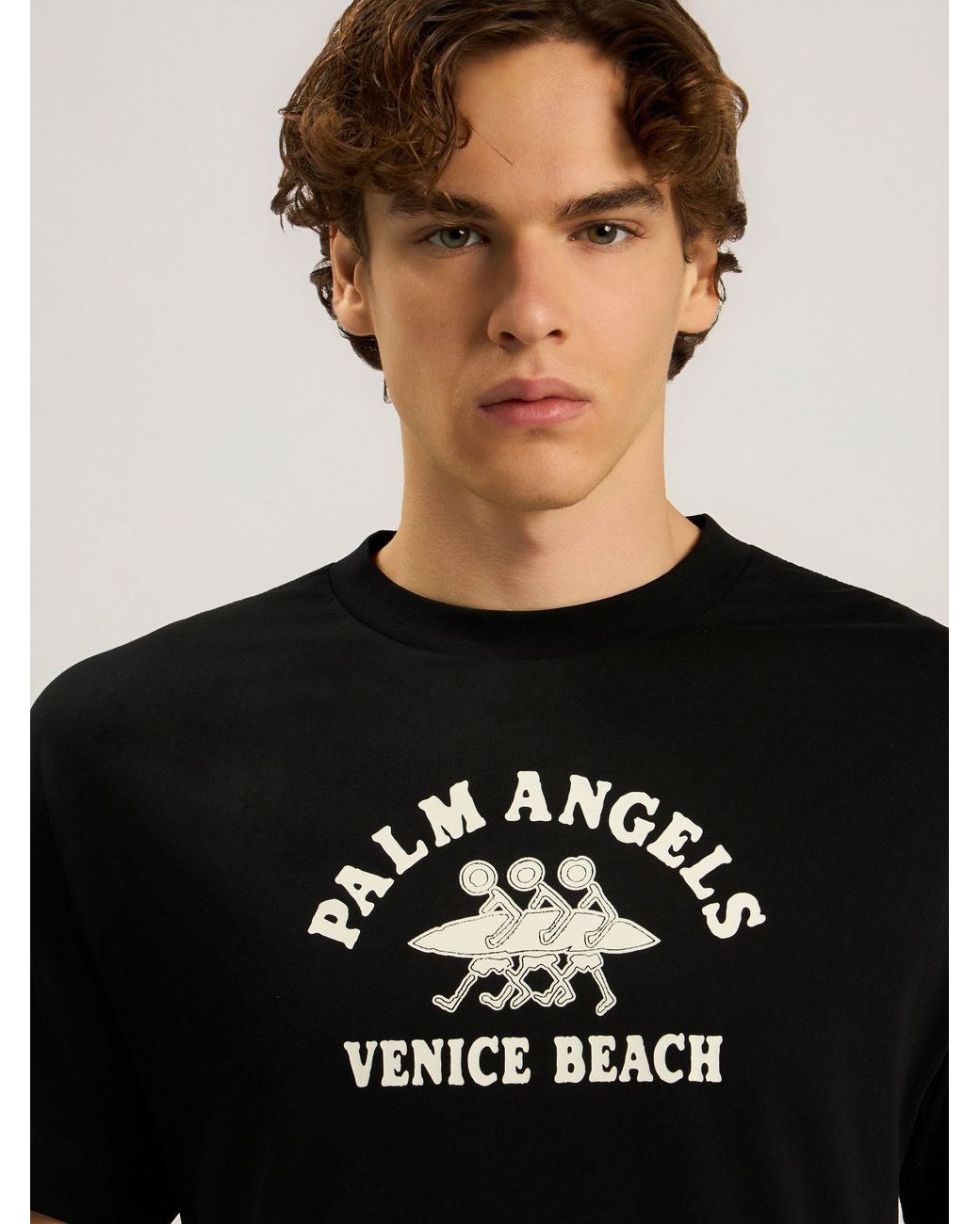 Palm Angels Black Surf Regular T-Shirt for men