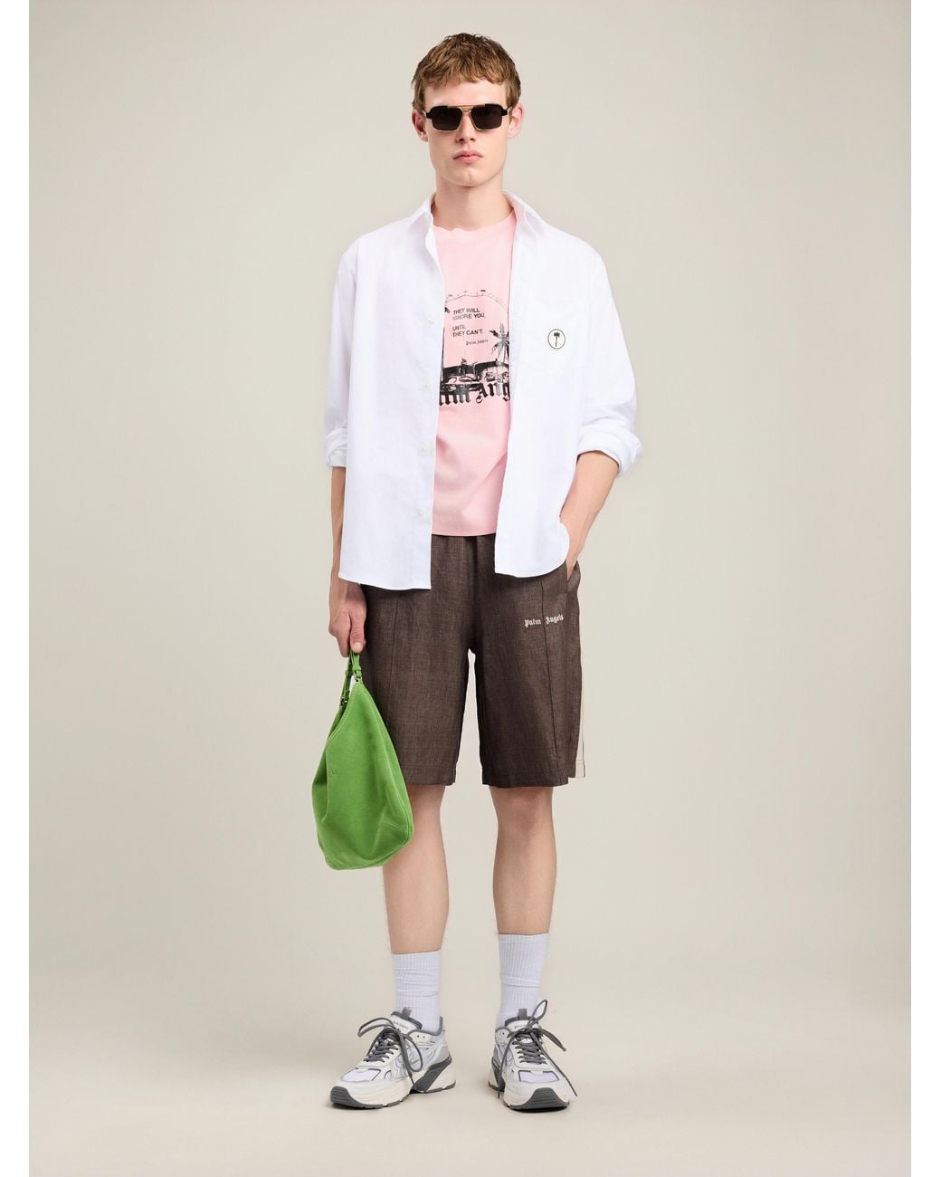 Palm Angels Multicolor Classic Logo Track Shorts for men
