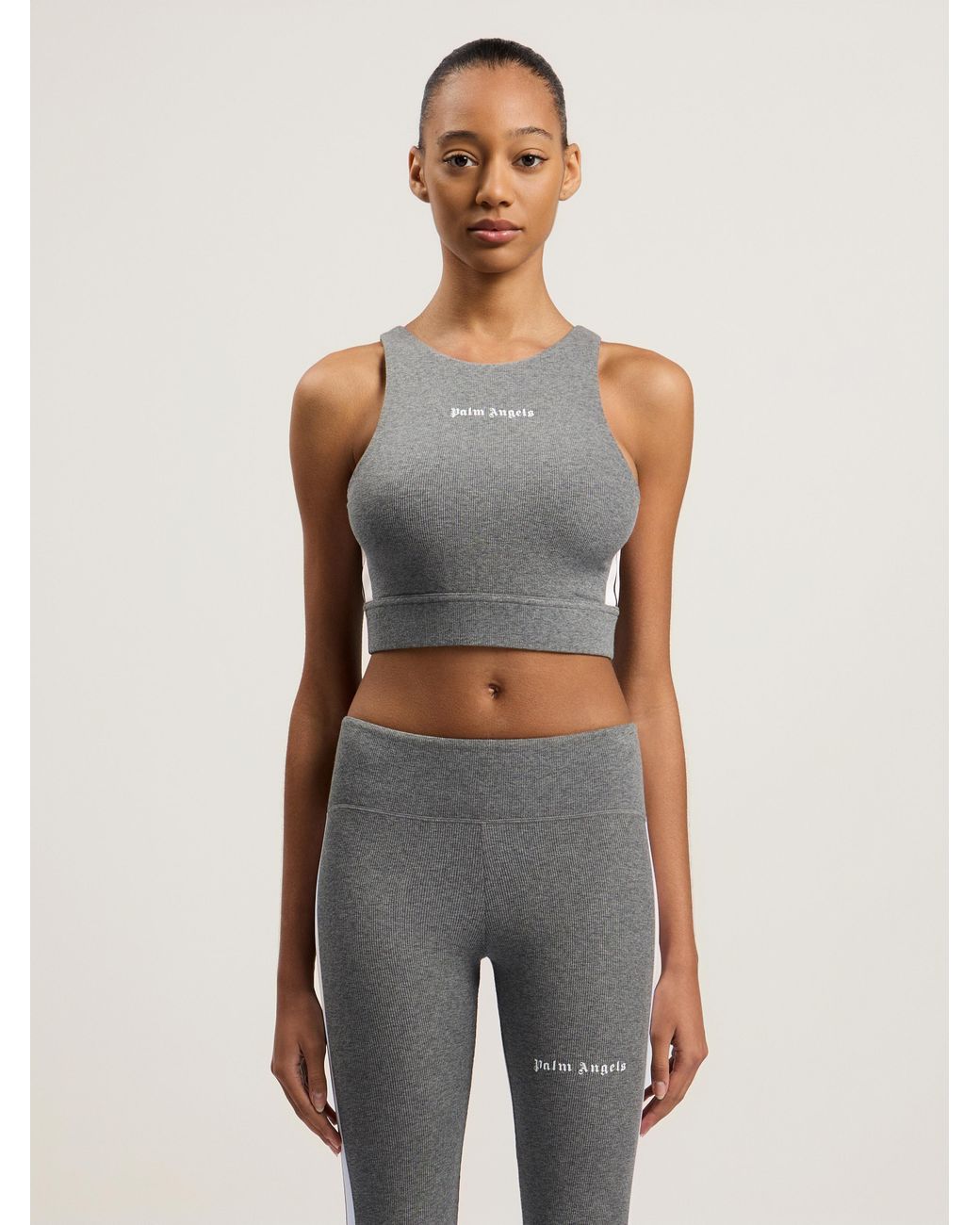 Palm Angels Gray Training Track Top