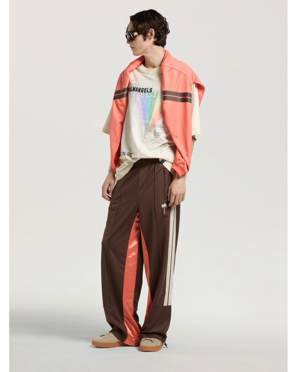 Palm Angels Natural Neon Boulevard Loose T-Shirt Light for men