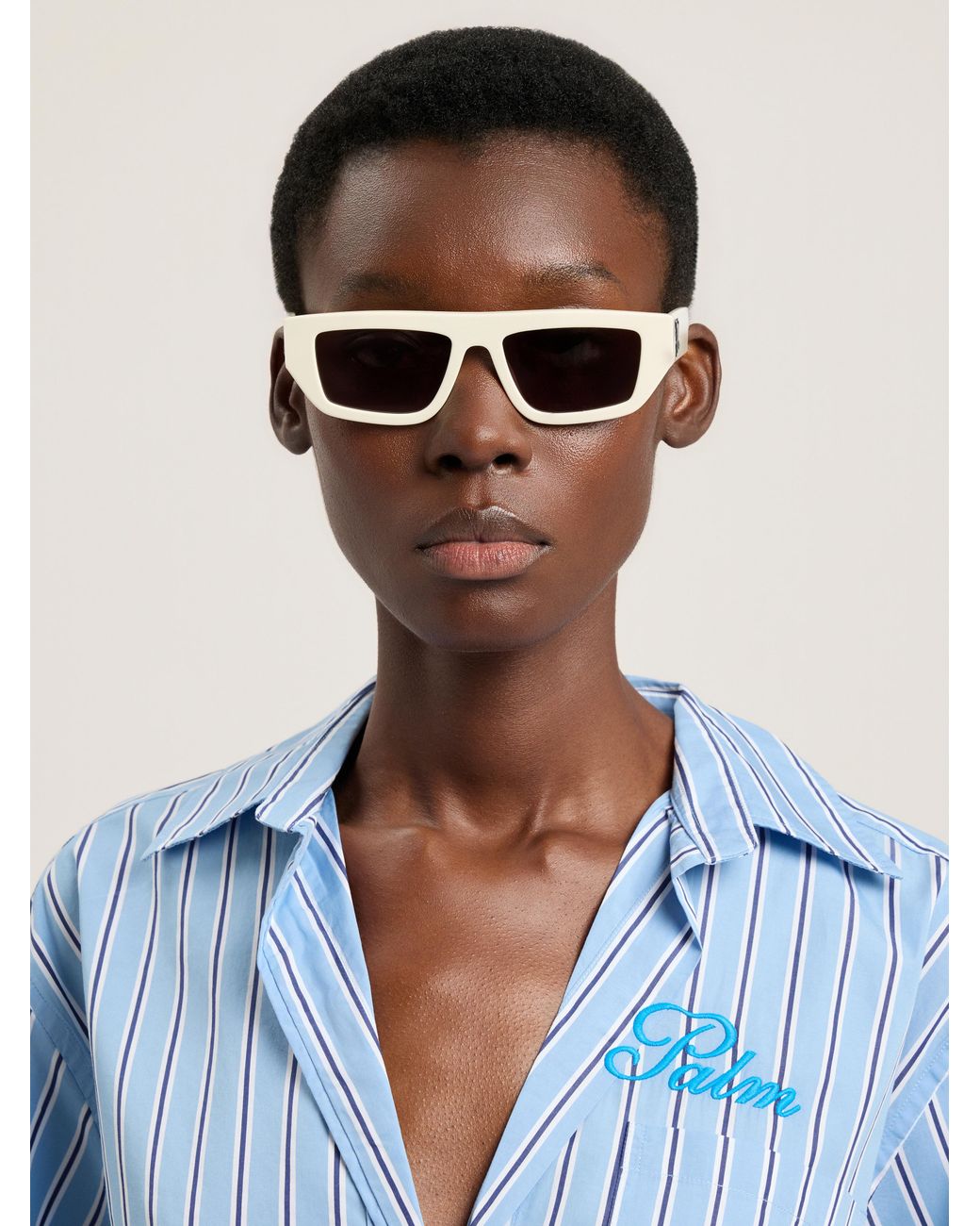 Palm Angels Blue Hercules Sunglasses