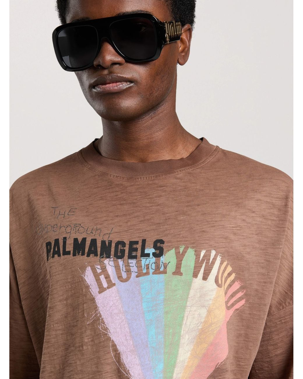 Palm Angels Multicolor Neon Boulevard Loose T-Shirt for men