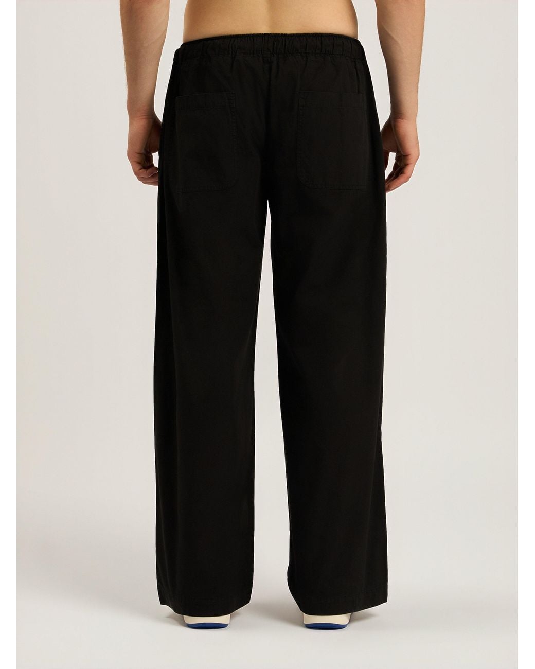 Palm Angels Black Classic Logo Loose Pants for men
