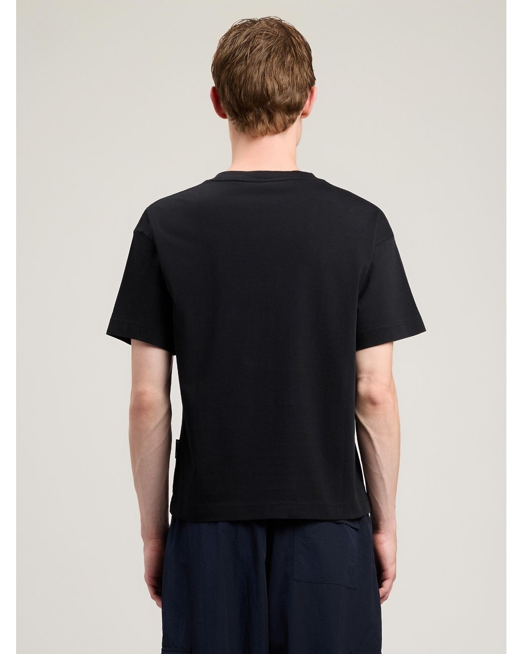 Palm Angels Black Curved Logo T-Shirt for men