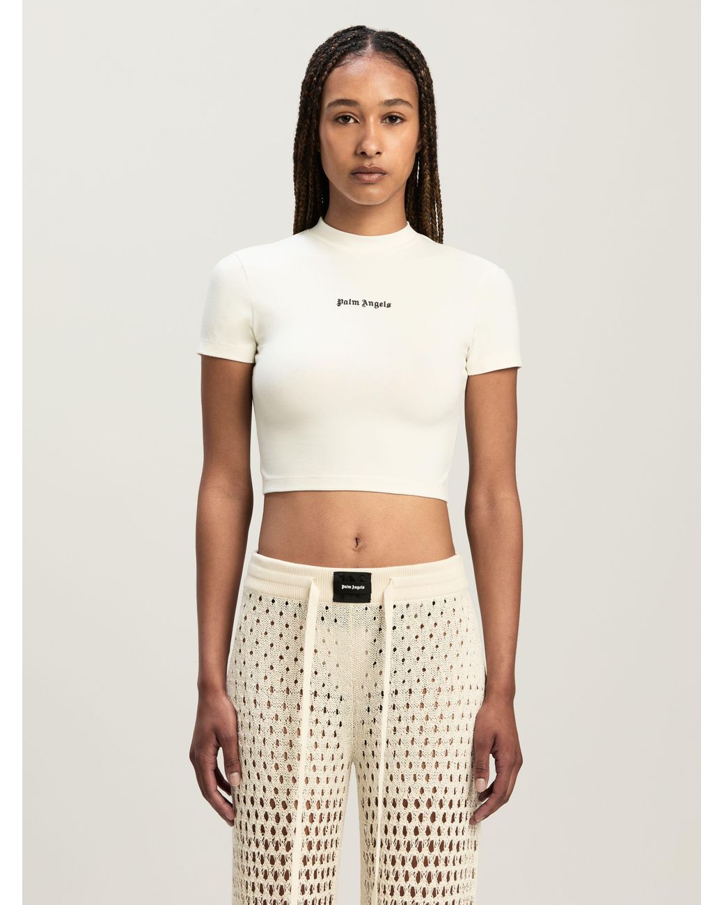 Palm Angels Natural Classic Logo Baby T-Shirt