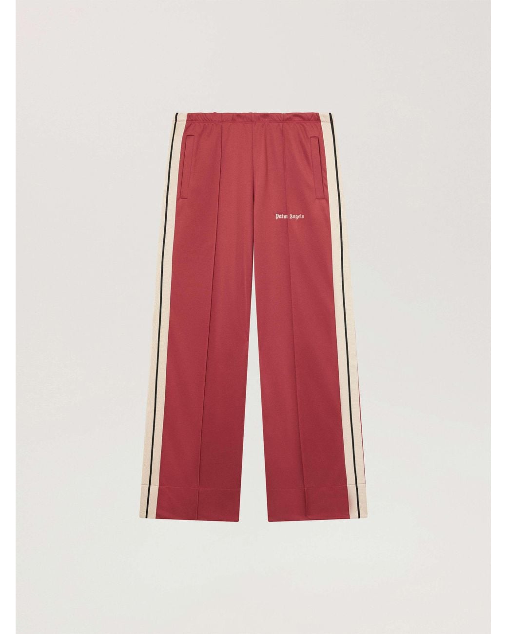 Palm Angels Red Classic Logo Track Loose Pants Brick