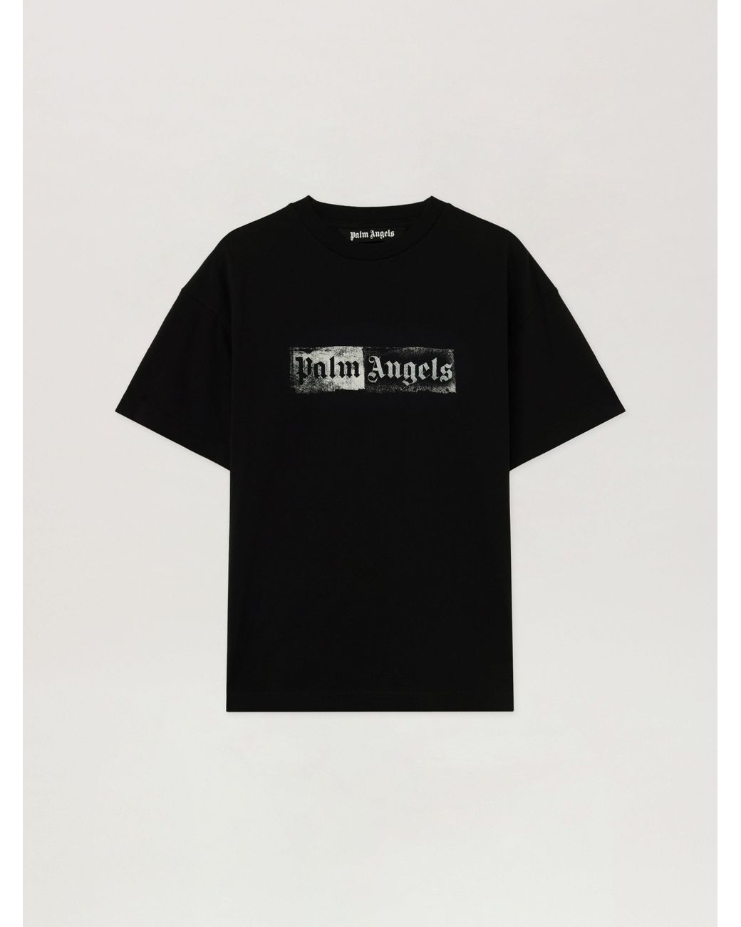 Palm Angels Black Stamp Logo Regular T-Shirt for men