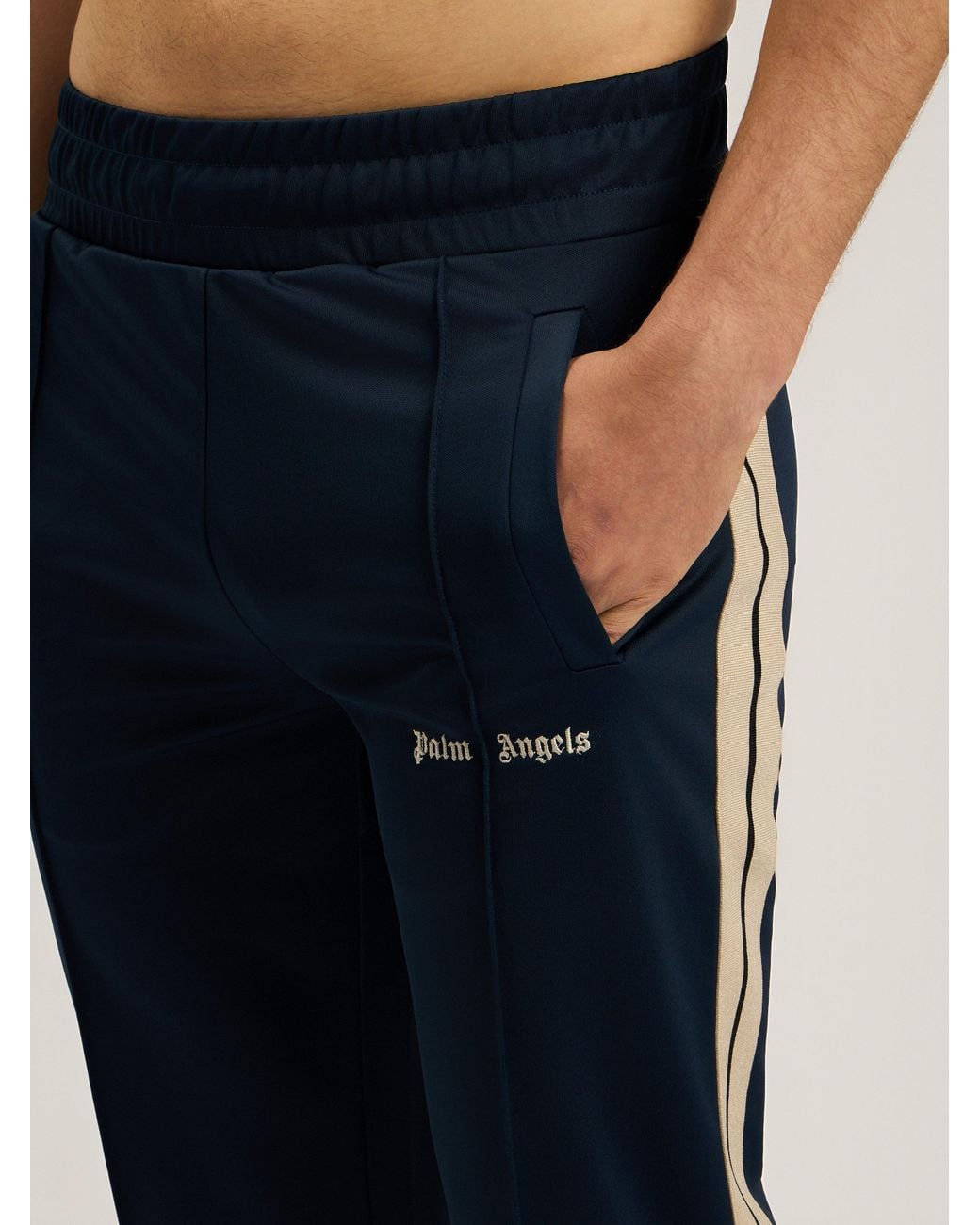 Palm Angels Blue Classic Logo Track Pants for men