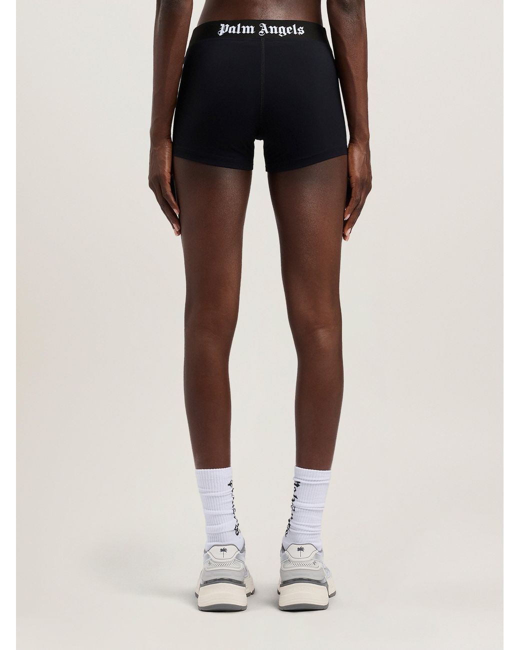 Palm Angels Black Classic Logo Sport Shorts