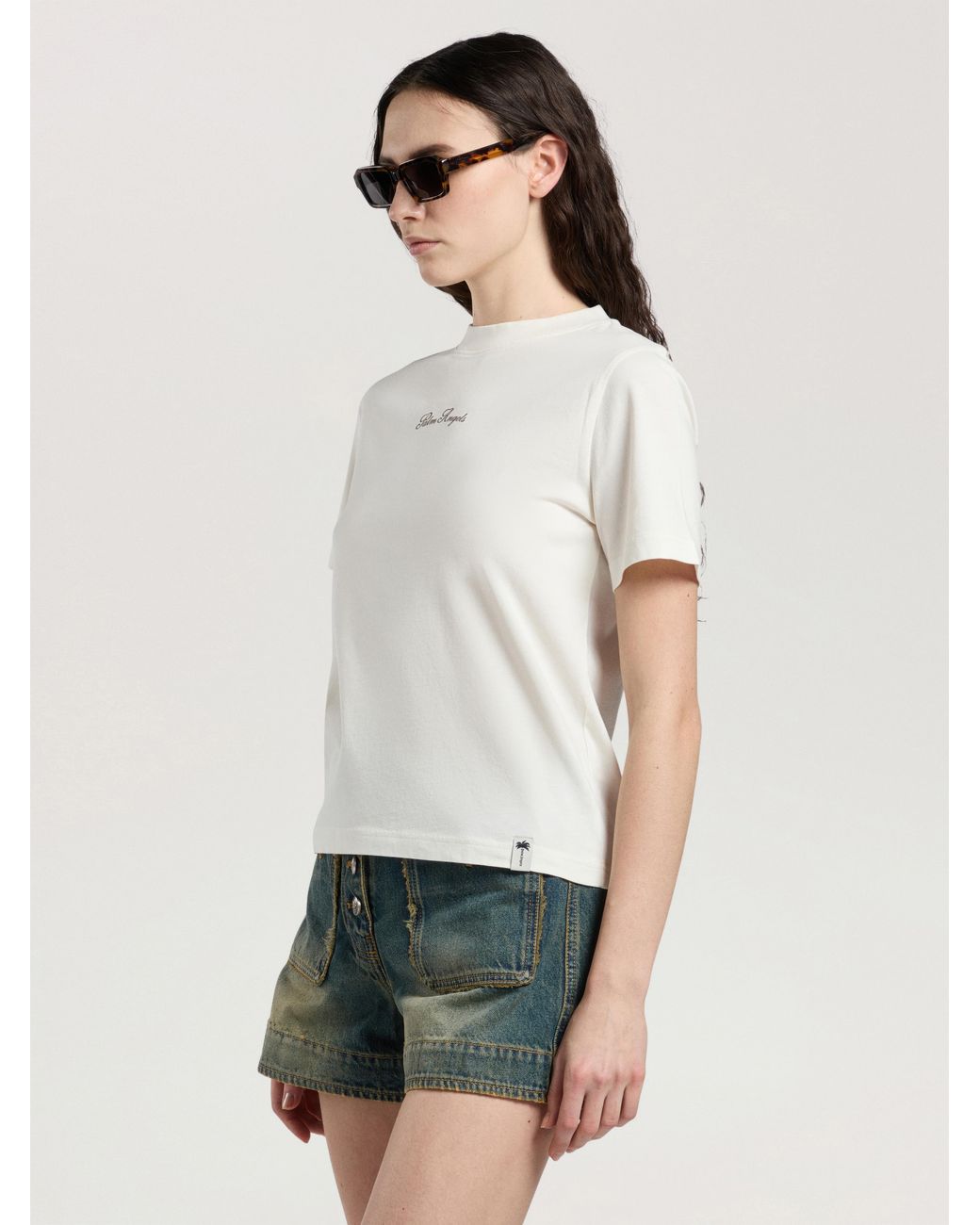 Palm Angels White Paradise Regular T-Shirt Off