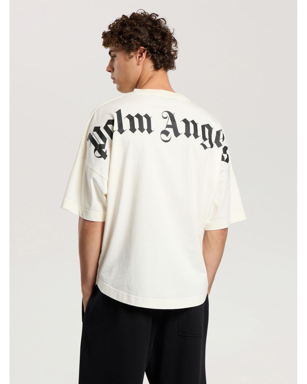Palm Angels White Classic Logo Oversized T-Shirt Off for men