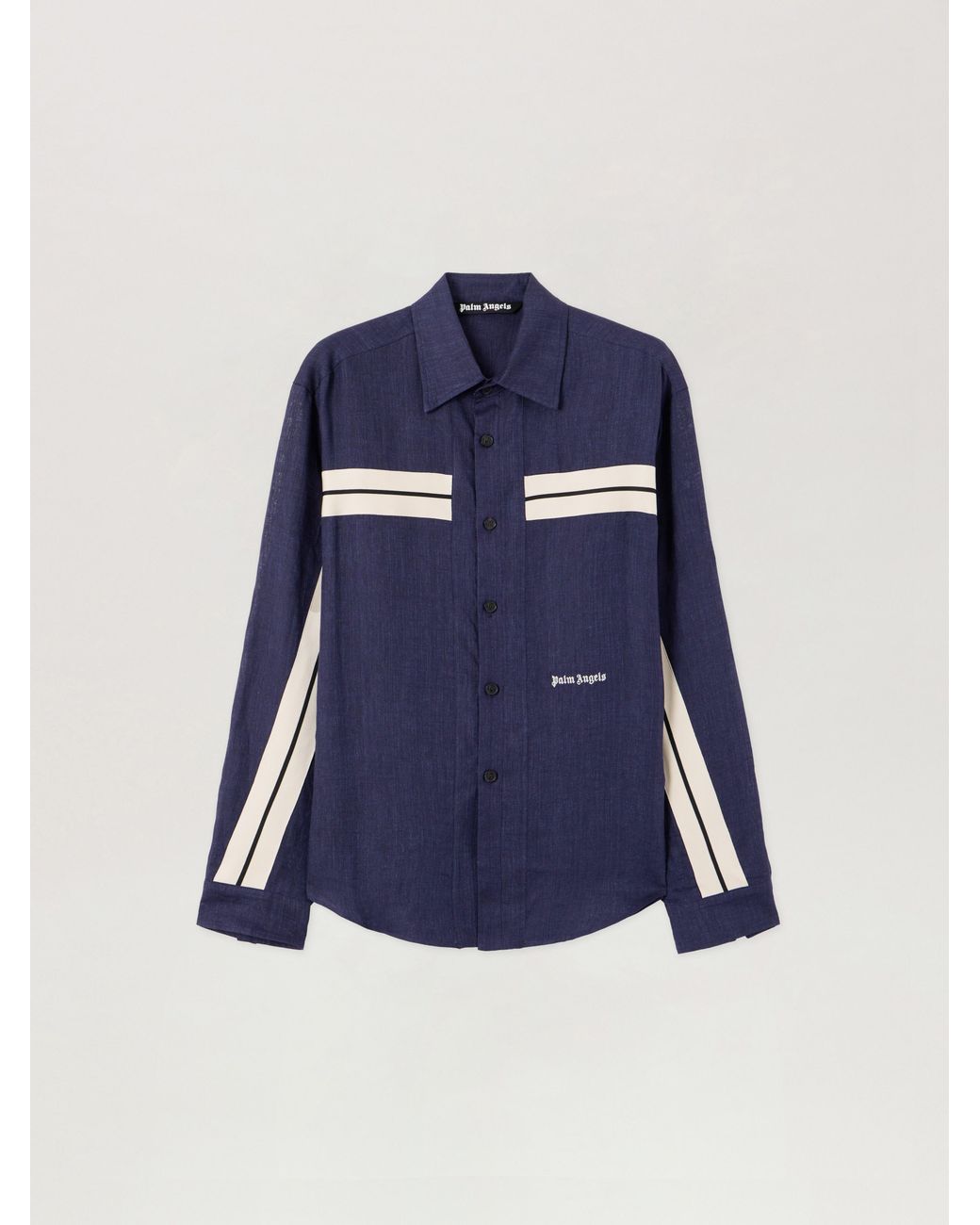 Palm Angels Blue Classic Logo Trackshirt for men