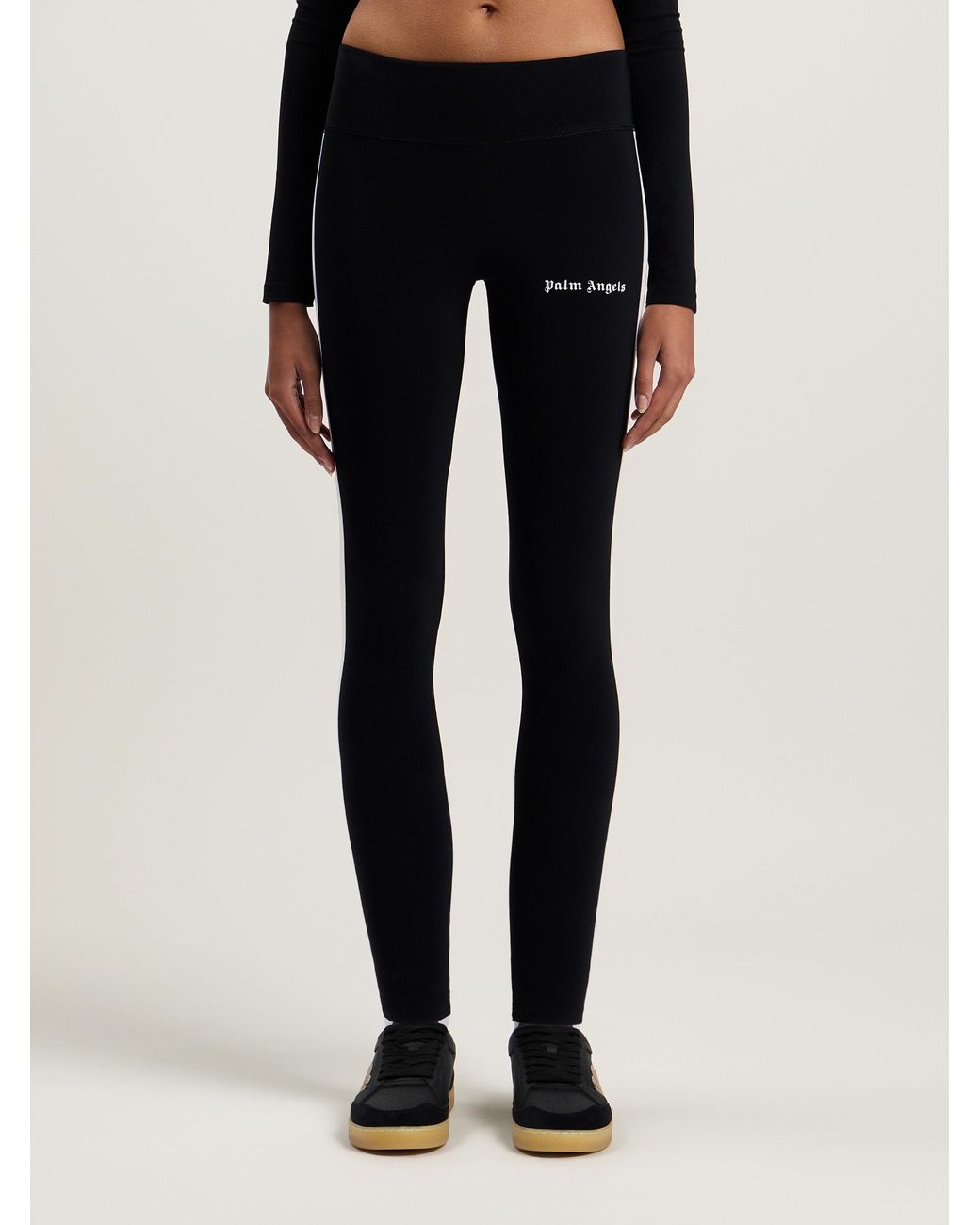 Palm Angels Black Training Track Leggings