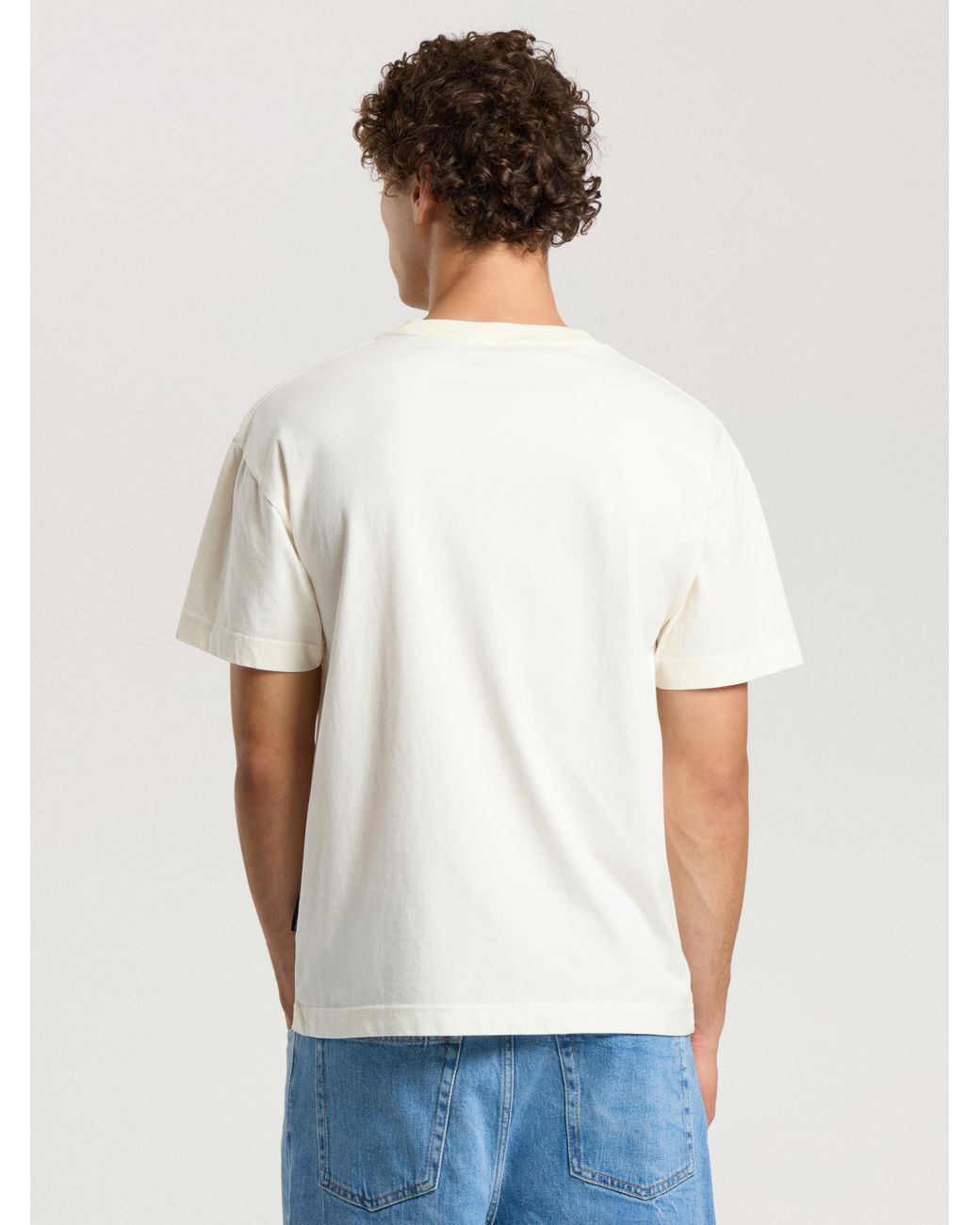 Palm Angels White Palm Tree Regular T-Shirt Off for men