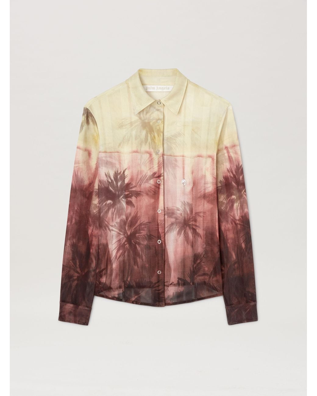 Palm Angels Multicolor Sunset Palms Mesh Shirt