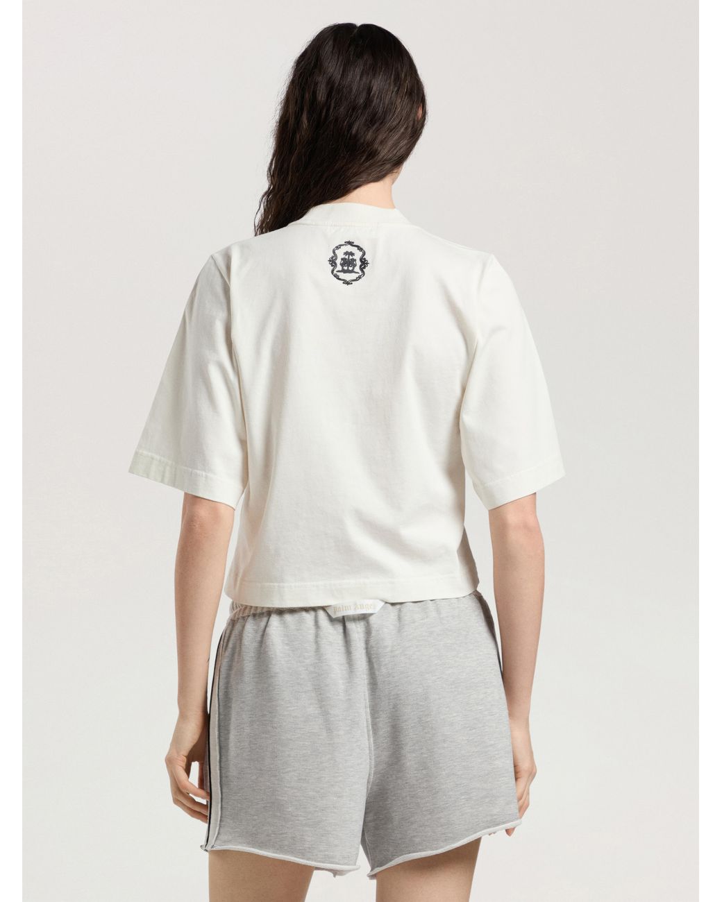 Palm Angels Natural Lions Herald Boxy T-Shirt Off