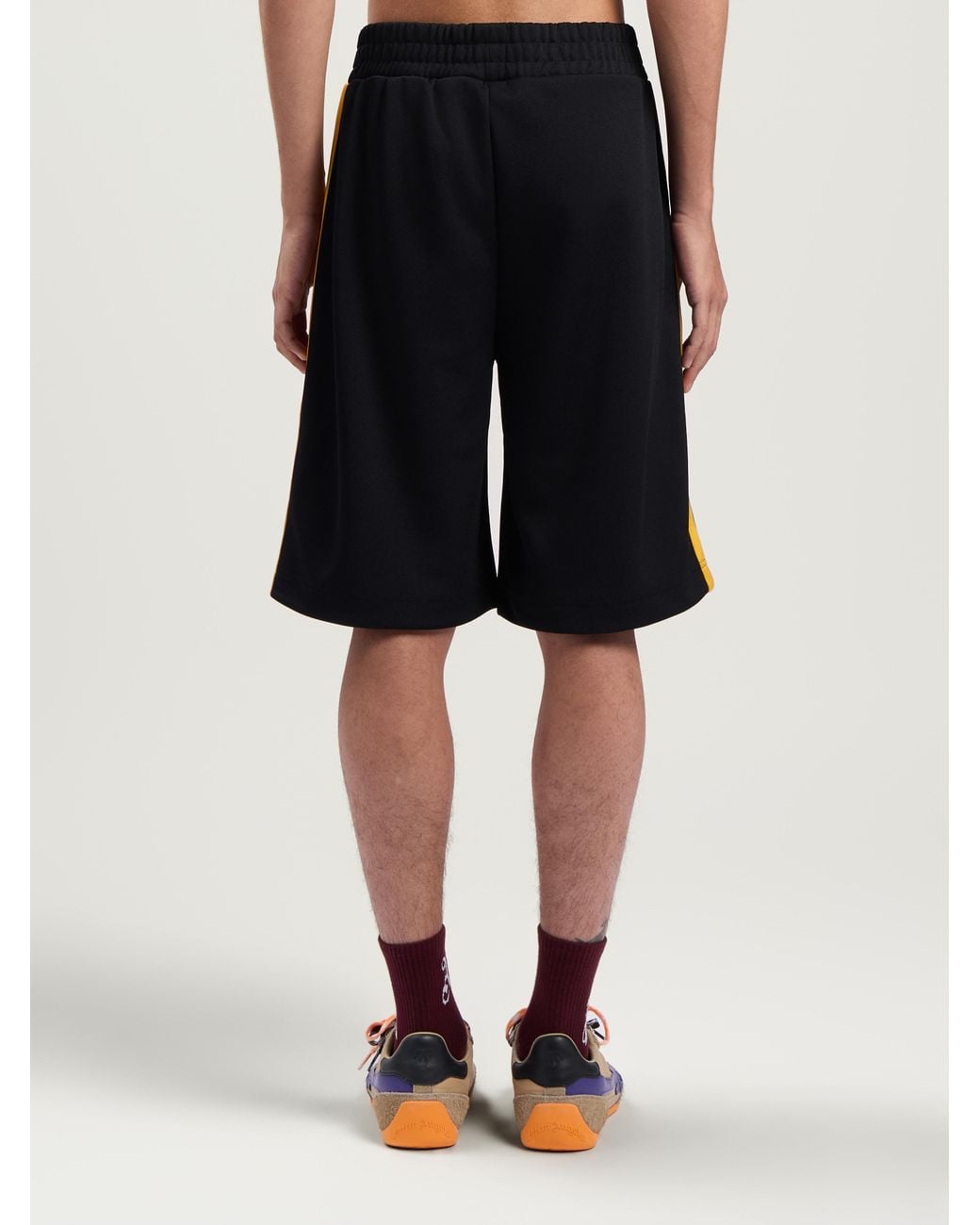 Palm Angels Natural Classic Logo Track Shorts for men