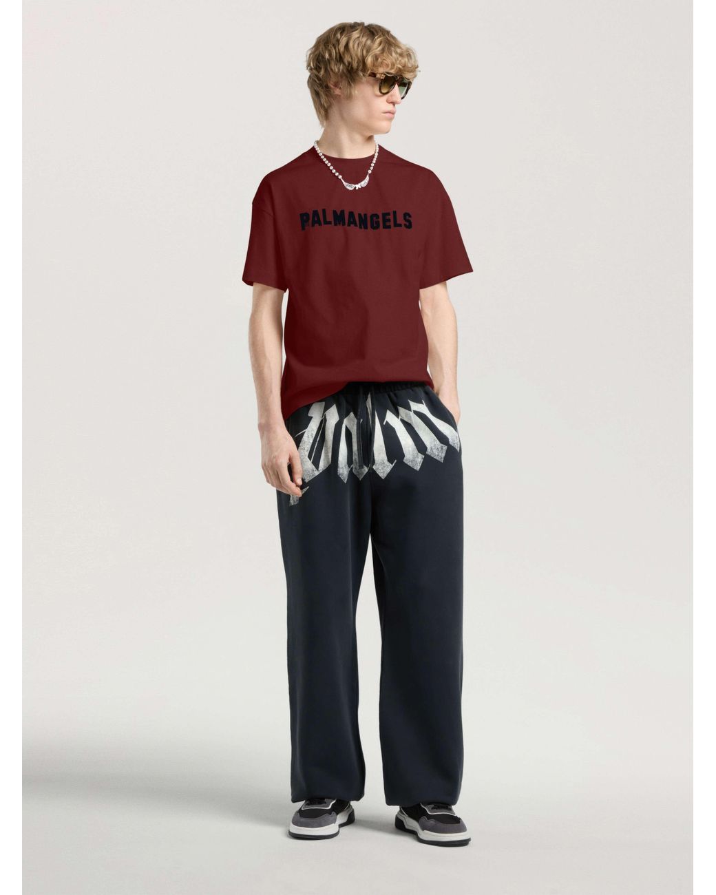 Palm Angels Red Palm Hills Regular T-Shirt Brick for men