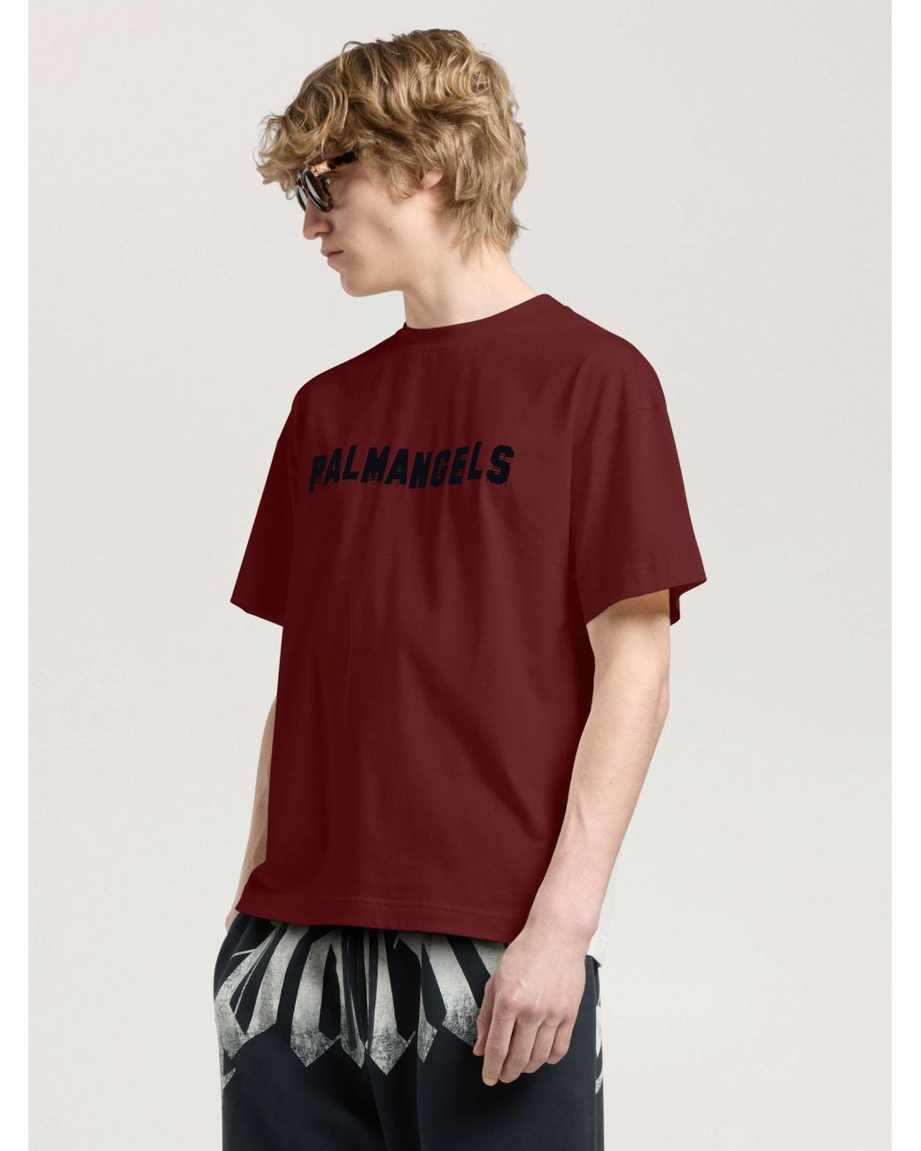 Palm Angels Red Palm Hills Regular T-Shirt Brick for men