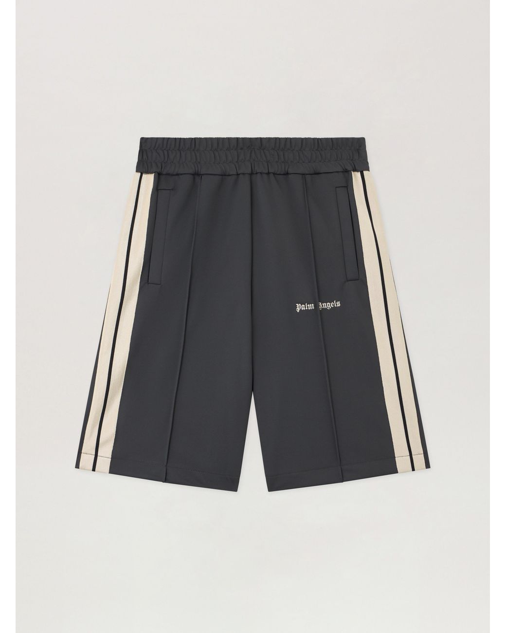 Palm Angels Gray Classic Logo Track Shorts for men