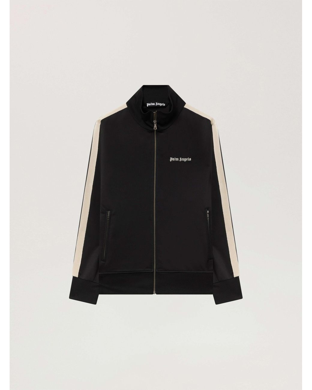 Palm Angels Black Classic Logo Track Jacket for men