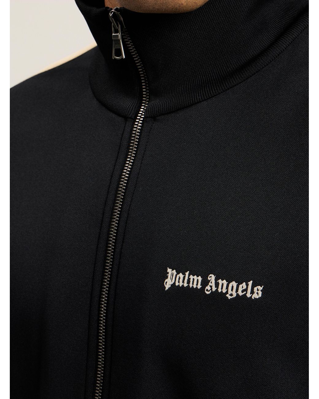 Palm Angels Black Classic Logo Track Jacket For for men