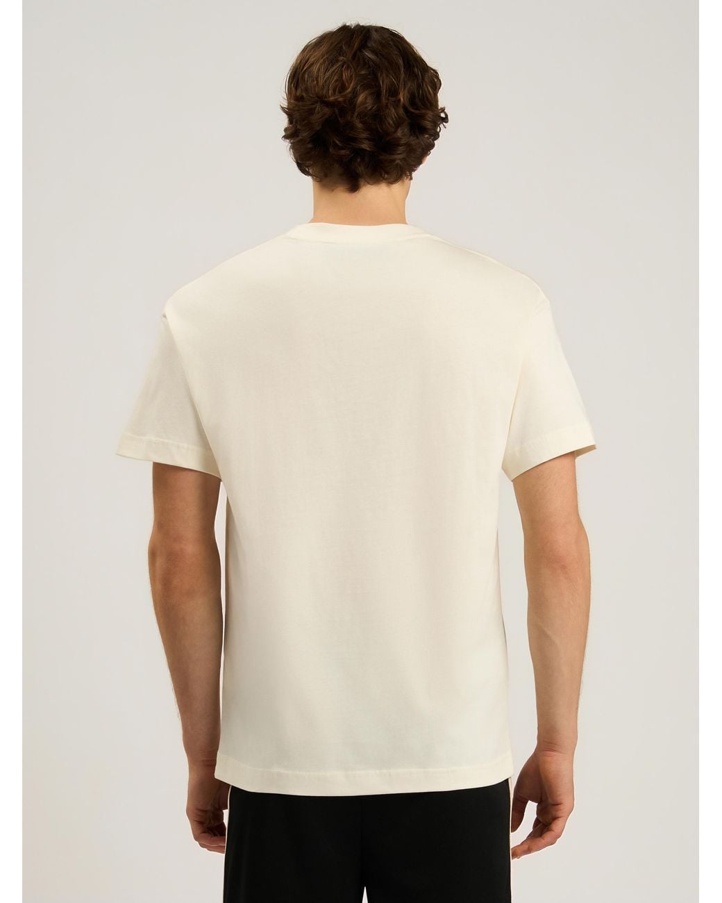 Palm Angels Natural Palm Distorted Regular T-Shirt Off for men