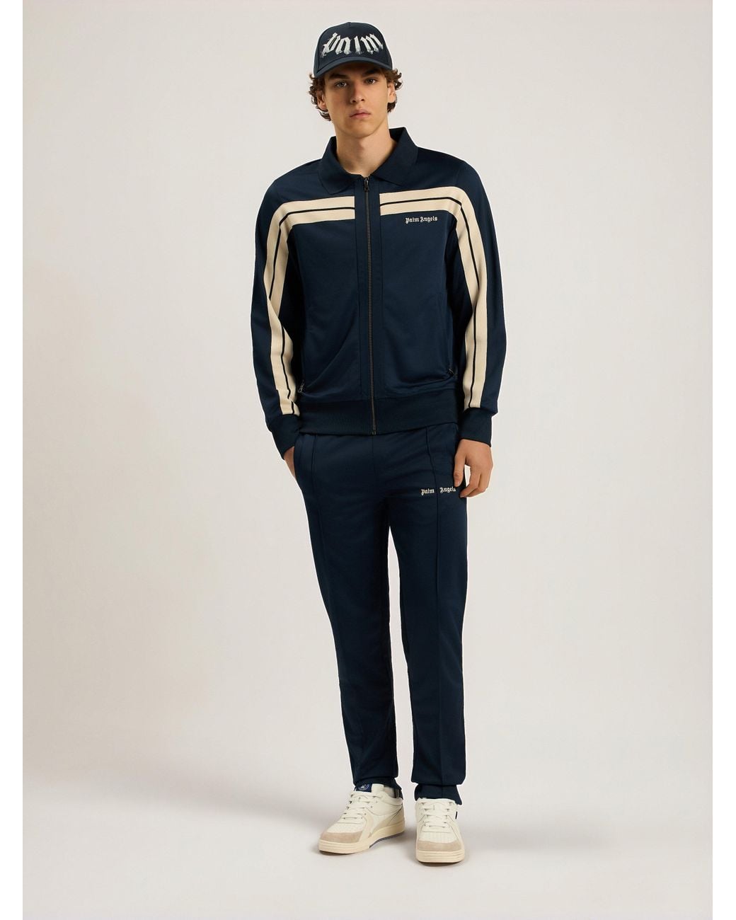 Palm Angels Blue Classic Logo Track Pants for men
