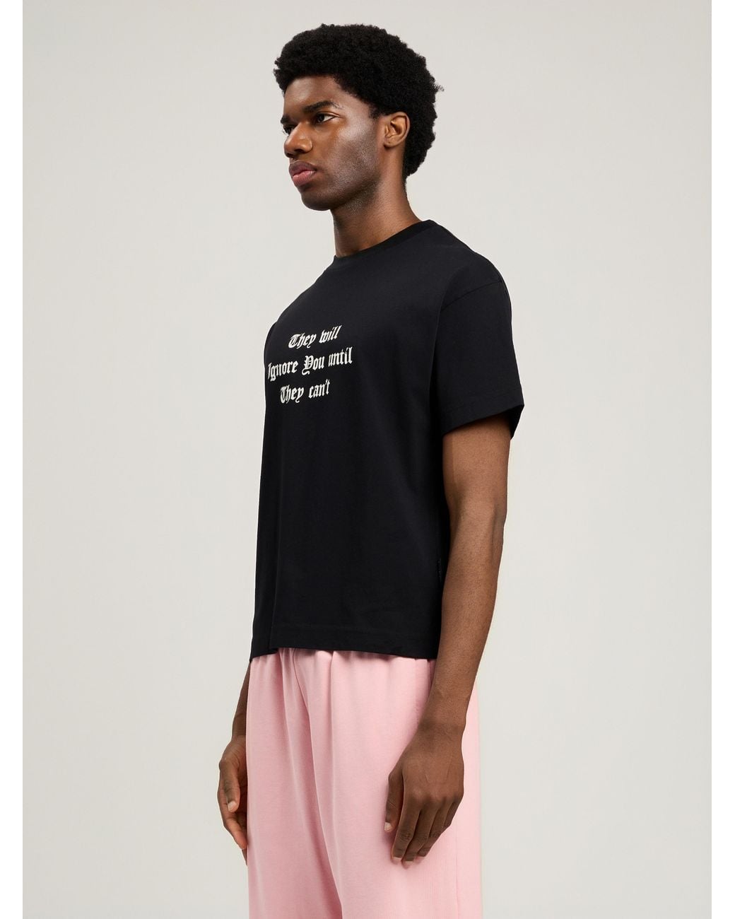 Palm Angels Black Statement T-Shirt for men