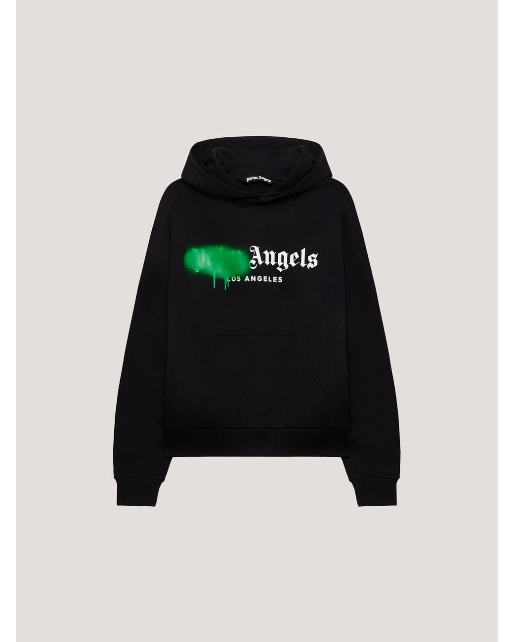 Palm Angels Black Spray City Los Angeles Hoodie for men