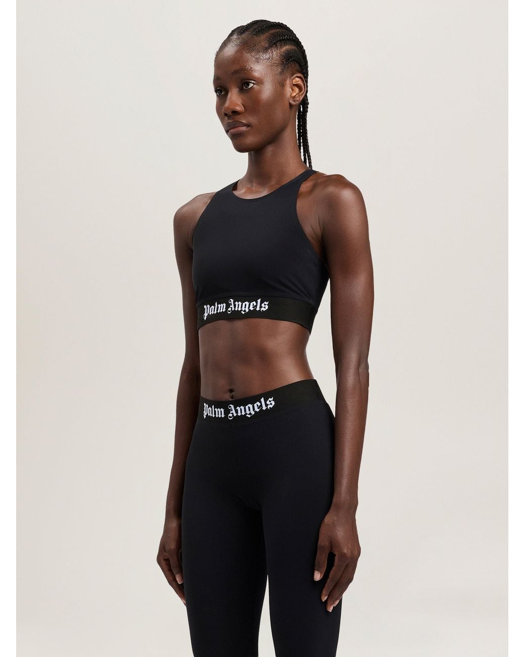 Palm Angels Black Classic Logo Sport Top