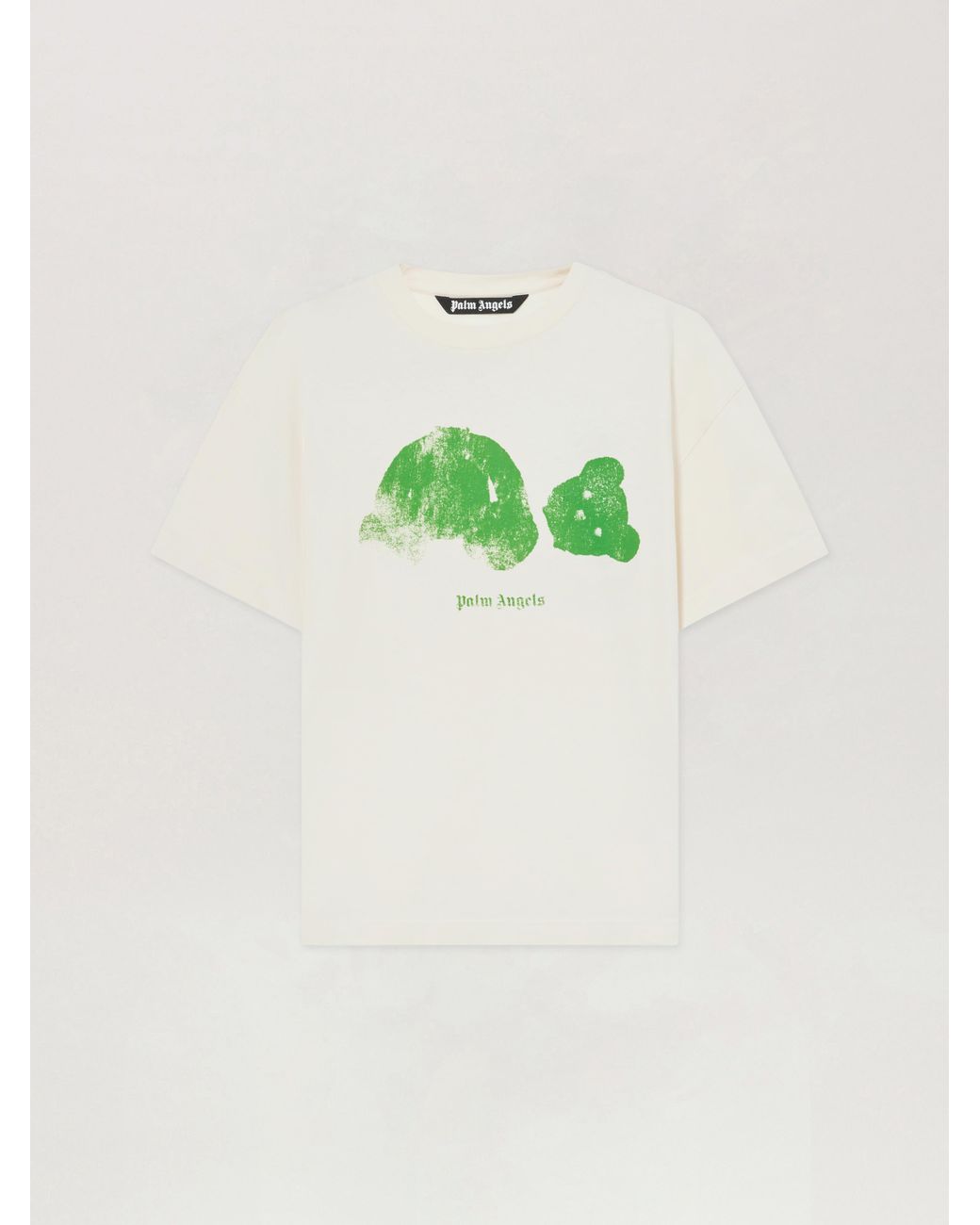 Palm Angels Green Spray Bear T-Shirt for men