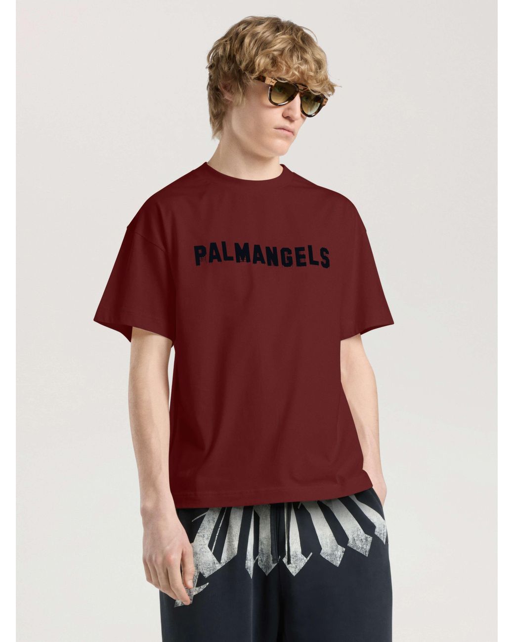 Palm Angels Red Palm Hills Regular T-Shirt Brick for men