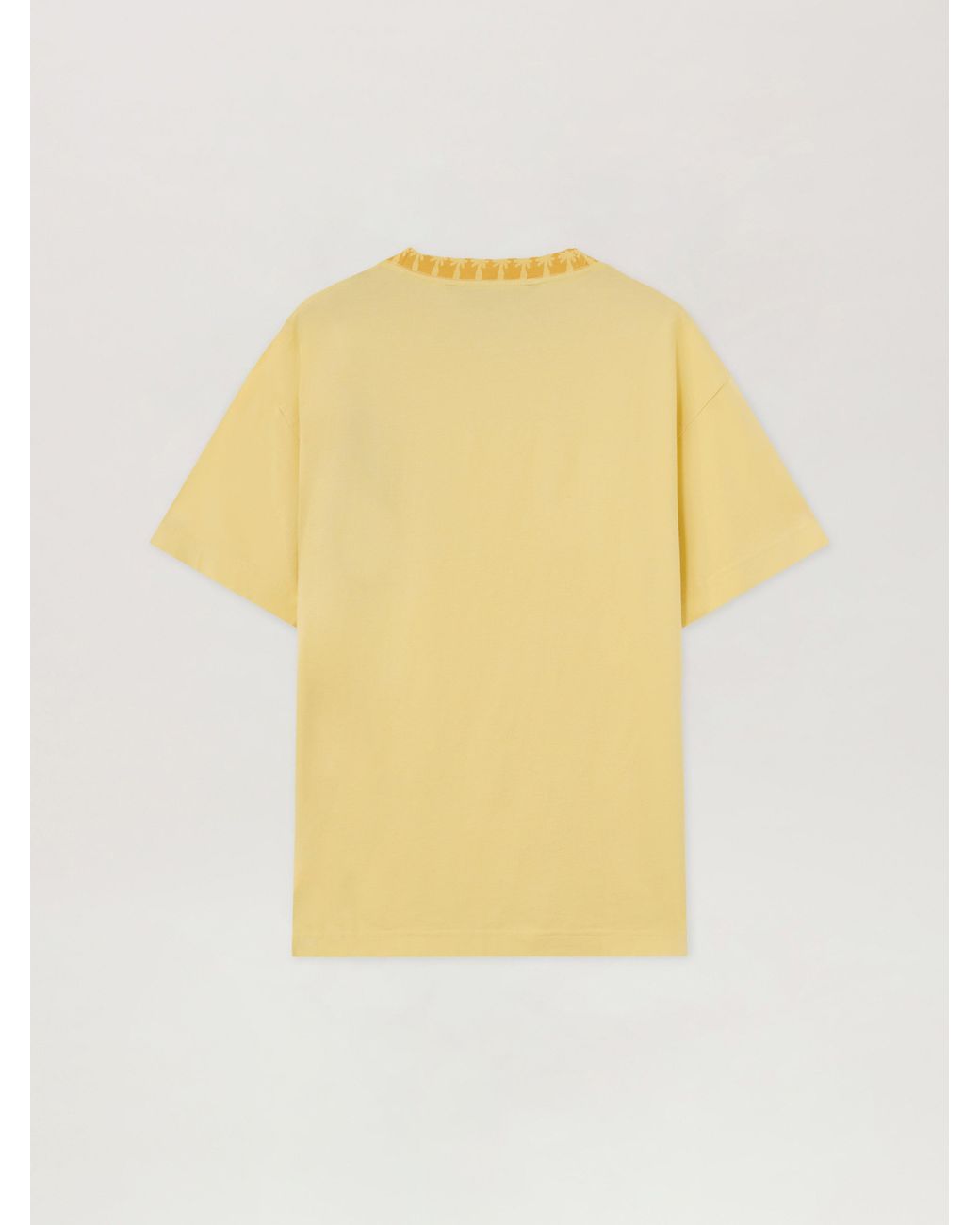 Palm Angels Yellow Palm Ribbed Regular T-Shirt Light for men