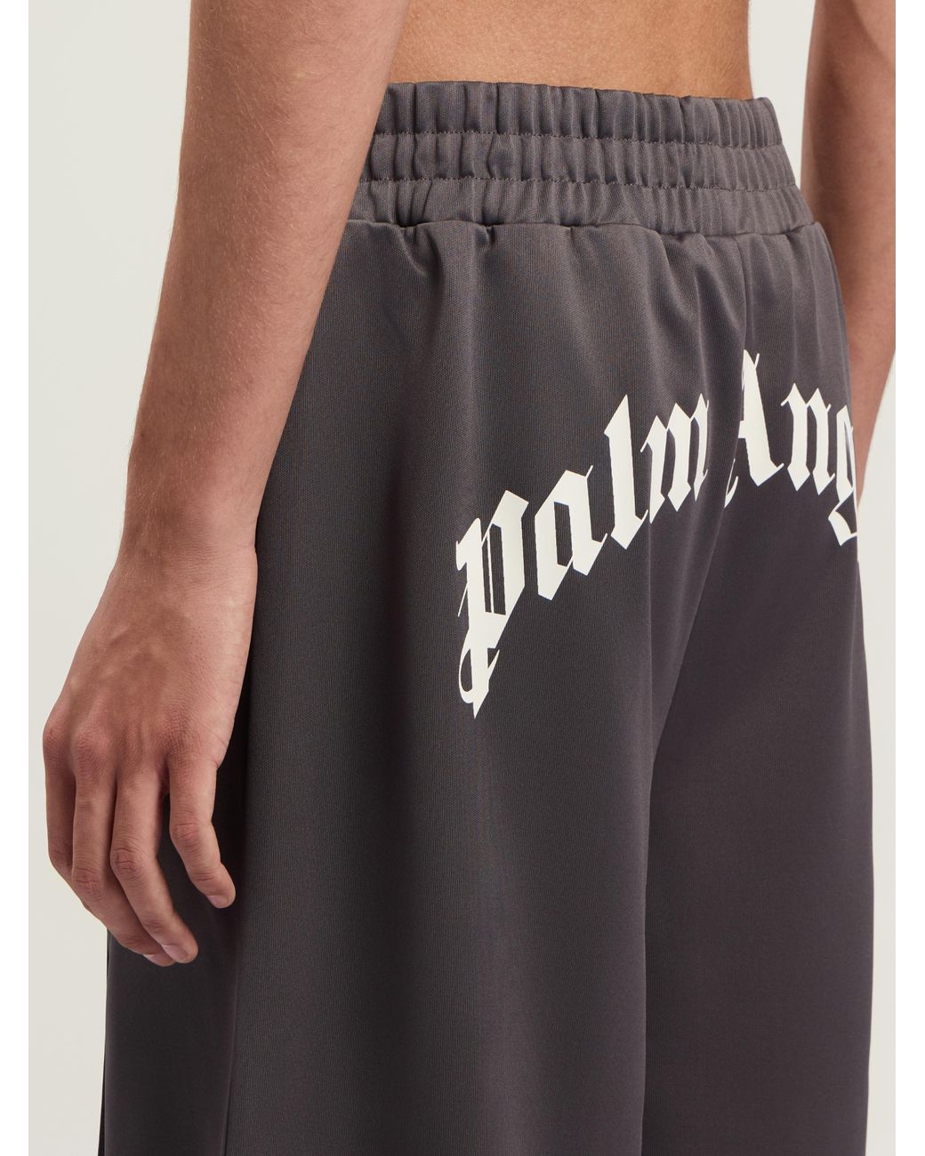 Palm Angels Multicolor Back Curved Logo Track Shorts Dark for men