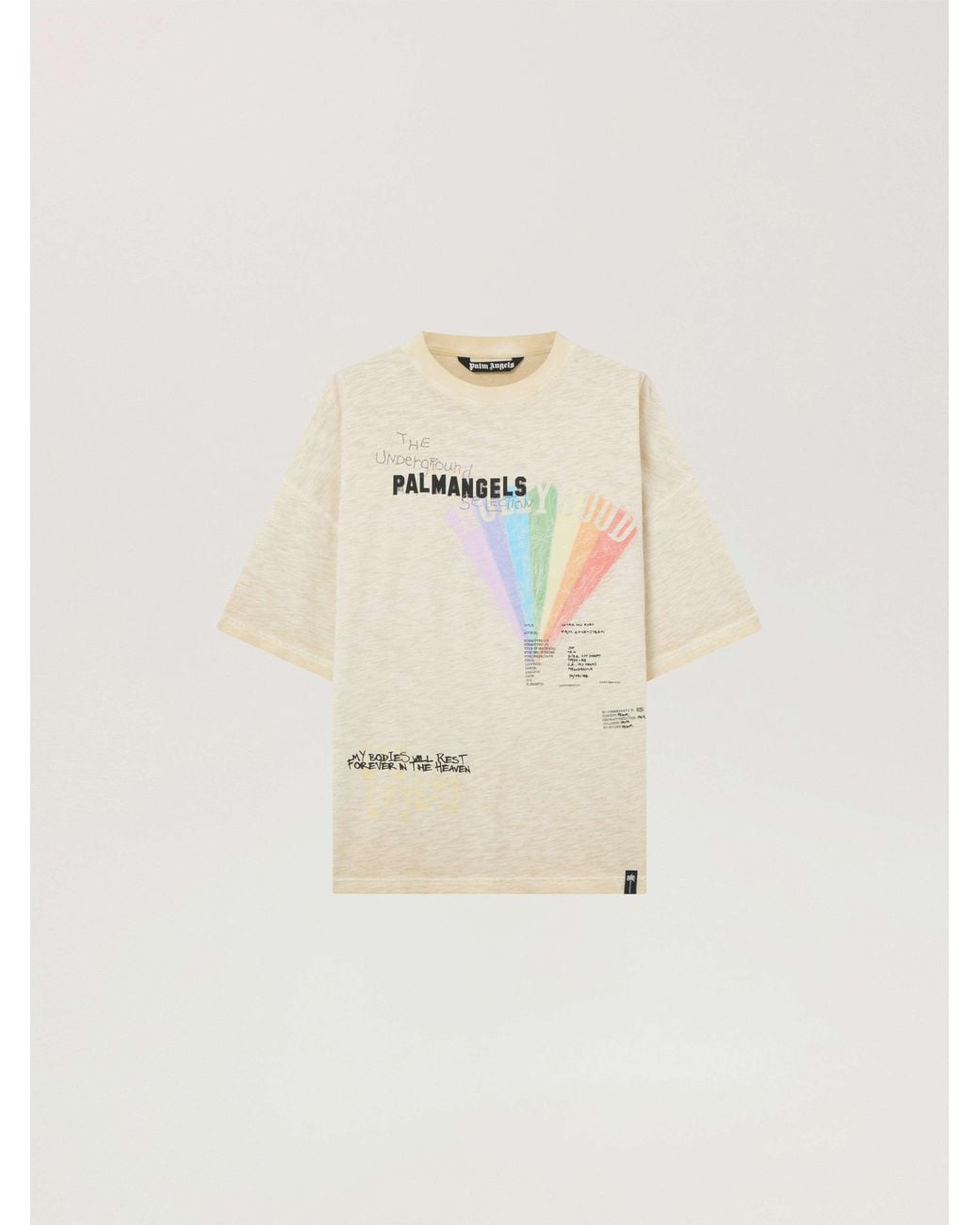 Palm Angels Natural Neon Boulevard Loose T-Shirt Light for men