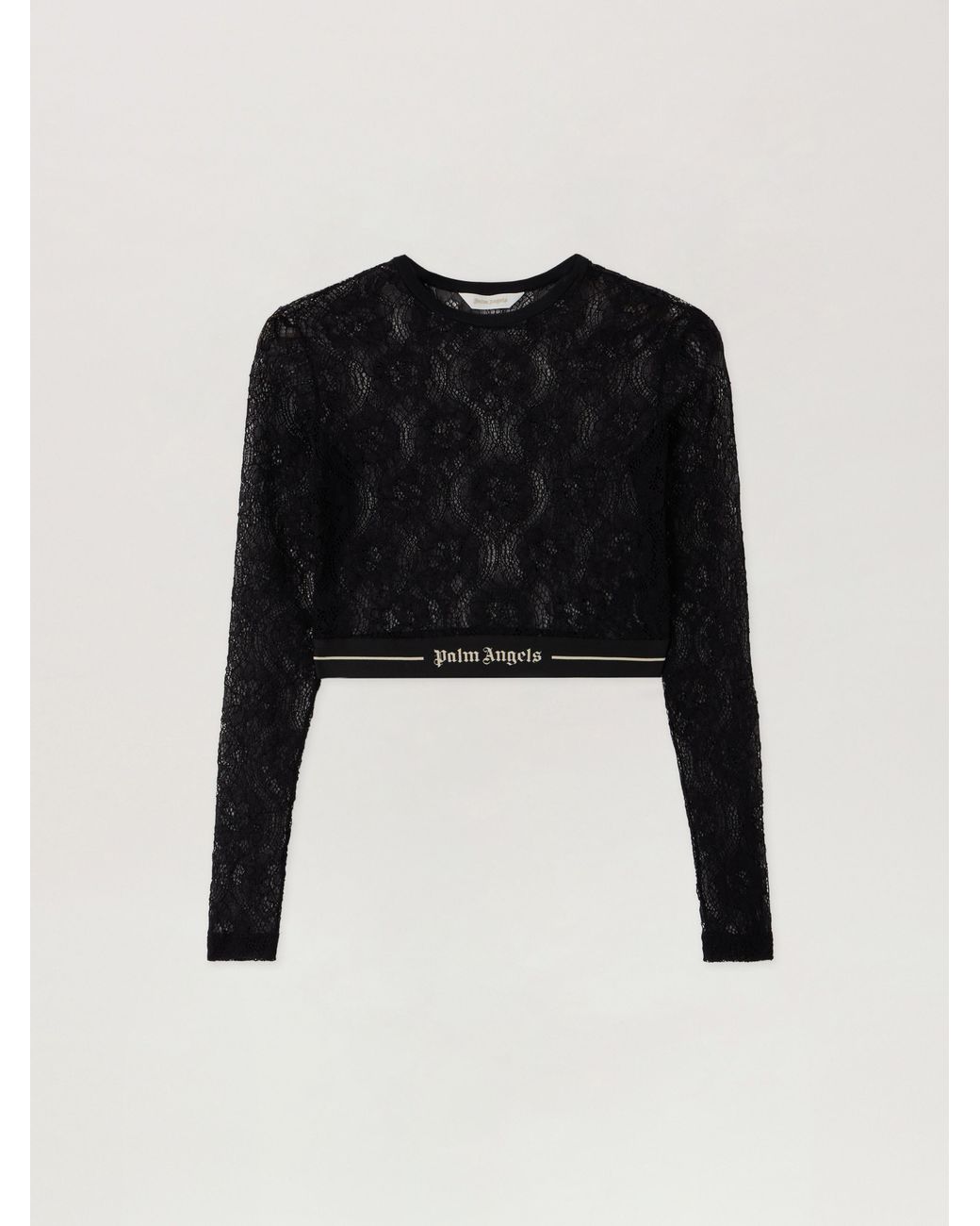 Palm Angels Multicolor Classic Logo Lace Top
