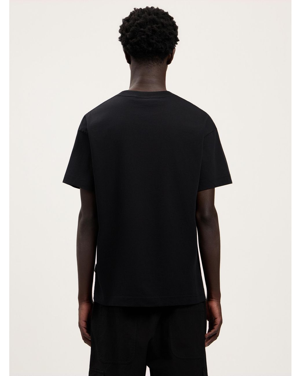 Palm Angels Black Neck Logo T-Shirt for men
