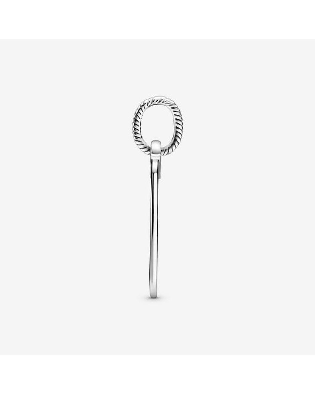 Pandora White Engravable Rectangle Tag Pendant