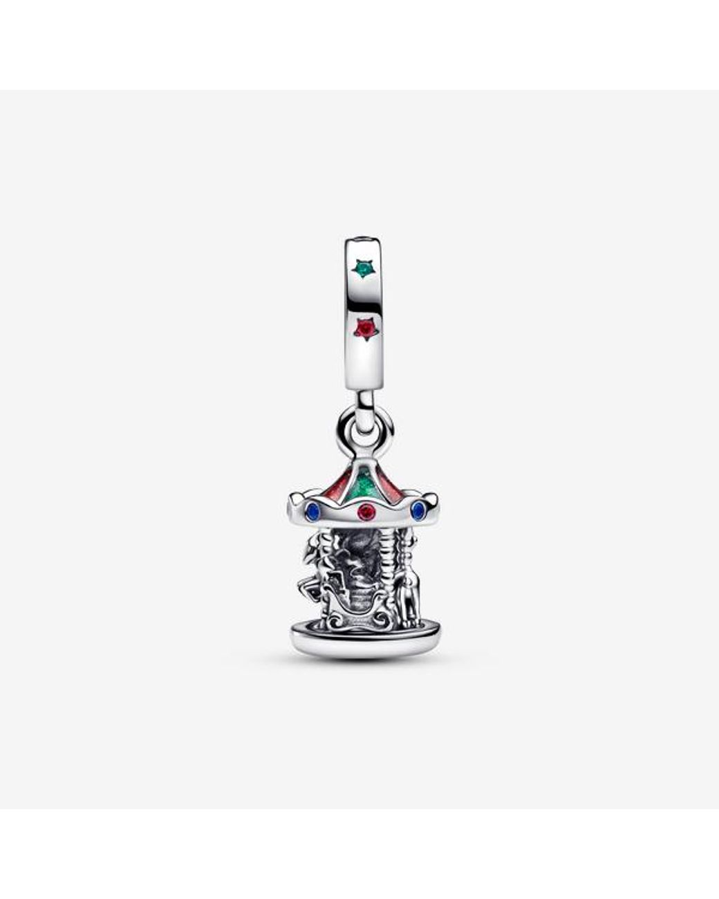 Pandora White Spinning Carousel Dangle Charm